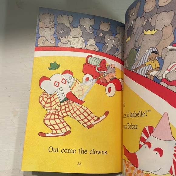 LIKE NEW Vintage 1989 Step into Reading Babar’s Little Circus Star book - Picture 10 of 12